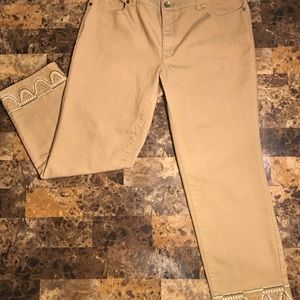 Stretchy Jean Capri Pants